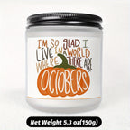 Hello October Scented Candle Fall AutumnThemed Pumpkin Orange Terracotta Burnt Rustic Farmhouse Harvest Thanksgiving Day Decoration Gift for Women Woman Hostess Friends Her Mom Wife Grandma Cute Items Home Decoration E Lootquake LLC