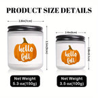 Hello Fall Scented Candle Autumn Themed Pumpkin Orange Terracotta Burnt Rustic Farmhouse September October Harvest Thanksgiving Day Decoration Gift for Home Women Hostess Men Friends Her Mom Wife Grandma Cute Items Ess Lootquake LLC