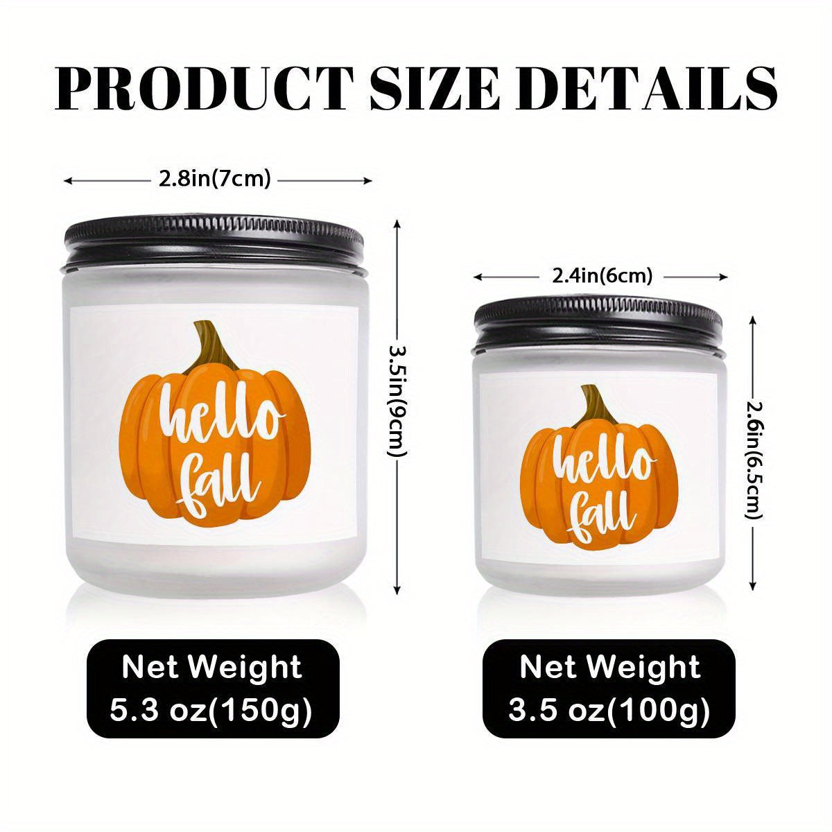 Hello Fall Scented Candle Autumn Themed Pumpkin Orange Terracotta Burnt Rustic Farmhouse September October Harvest Thanksgiving Day Decoration Gift for Home Women Hostess Men Friends Her Mom Wife Grandma Cute Items Ess Lootquake LLC