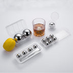 Stainless Steel Round Whisky Stone Suit Ice Hockey Wine Supplies Pi-Mart