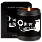 1Pc Halloween Scented Candle 5. 3Oz Soybean Wax Spooky Gift Idea For Women Men Mom Dad Grandma Friend Coworker Nurse Teacher Mentor Dentist Worker Pastor Boss Manager Autumn Harvest Festival Thanksgiving Unique Funny Special