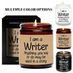 Writer’s Inspiration Lavender Scented Candle Soy Wax Perfect Gift for Writer Author Journalist Creative Mind Ideal for Birthday Christmas Thanksgiving Office Desk Writing Nook Relax Stress Relief Cozy Evening Reading Space Lootquake LLC