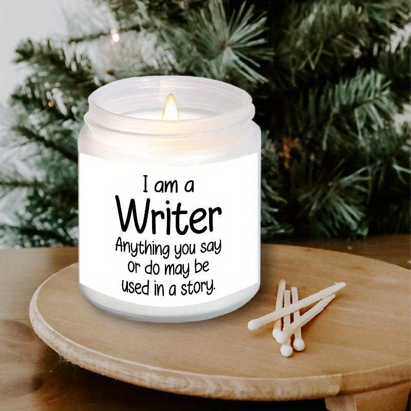 Writer’s Inspiration Lavender Scented Candle Soy Wax Perfect Gift for Writer Author Journalist Creative Mind Ideal for Birthday Christmas Thanksgiving Office Desk Writing Nook Relax Stress Relief Cozy Evening Reading Space Lootquake LLC