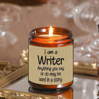 Writer’s Inspiration Lavender Scented Candle Soy Wax Perfect Gift for Writer Author Journalist Creative Mind Ideal for Birthday Christmas Thanksgiving Office Desk Writing Nook Relax Stress Relief Cozy Evening Reading Space Lootquake LLC