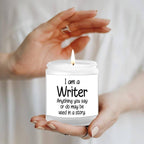 Writer’s Inspiration Lavender Scented Candle Soy Wax Perfect Gift for Writer Author Journalist Creative Mind Ideal for Birthday Christmas Thanksgiving Office Desk Writing Nook Relax Stress Relief Cozy Evening Reading Space Lootquake LLC