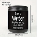 Writer’s Inspiration Lavender Scented Candle Soy Wax Perfect Gift for Writer Author Journalist Creative Mind Ideal for Birthday Christmas Thanksgiving Office Desk Writing Nook Relax Stress Relief Cozy Evening Reading Space Lootquake LLC