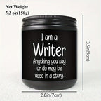 Writer’s Inspiration Lavender Scented Candle Soy Wax Perfect Gift for Writer Author Journalist Creative Mind Ideal for Birthday Christmas Thanksgiving Office Desk Writing Nook Relax Stress Relief Cozy Evening Reading Space Lootquake LLC