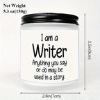 Writer’s Inspiration Lavender Scented Candle Soy Wax Perfect Gift for Writer Author Journalist Creative Mind Ideal for Birthday Christmas Thanksgiving Office Desk Writing Nook Relax Stress Relief Cozy Evening Reading Space Lootquake LLC