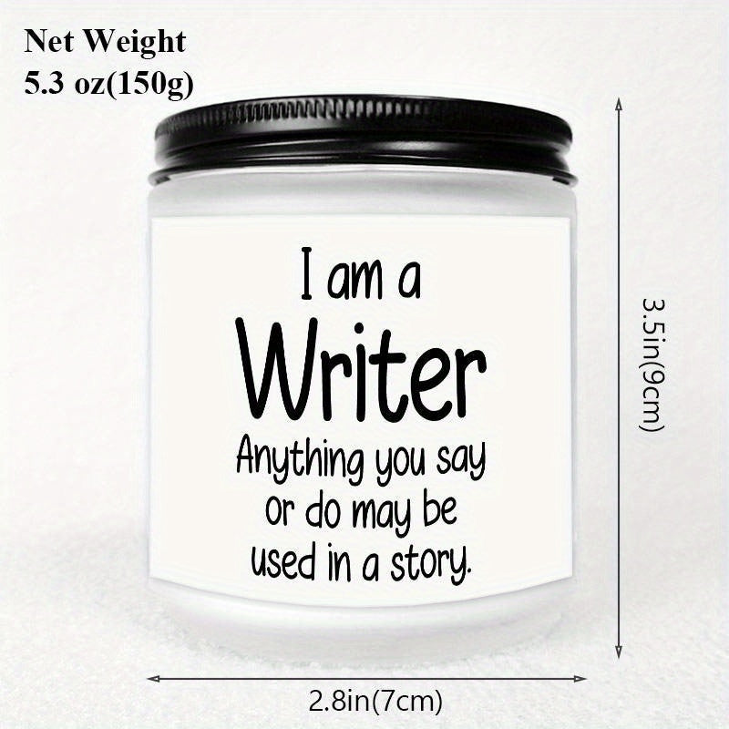 Writer’s Inspiration Lavender Scented Candle Soy Wax Perfect Gift for Writer Author Journalist Creative Mind Ideal for Birthday Christmas Thanksgiving Office Desk Writing Nook Relax Stress Relief Cozy Evening Reading Space Lootquake LLC