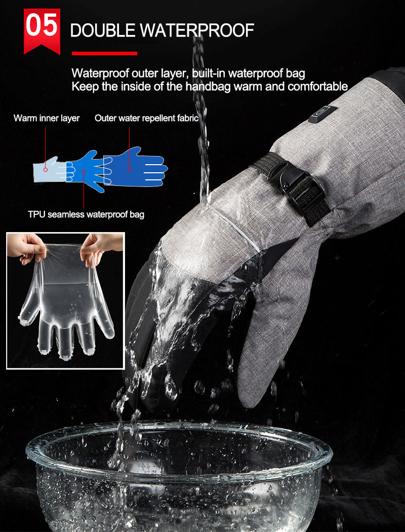 Hot Selling Skiing Heating Gloves Motorcycle Riding Electric Touch Screen Rechargeable Pi-Mart