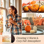 Lavender Scented Candle Fall Themed Orange Pumpkin Rustic Farmhouser Autumn Harvest Festival Thanksgiving Day Decoration Gift Ideas for Home Women Hostess Men Friends Friendship Friendsgiving Thankful Mom Wife Grandma Cute Ho