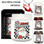 1PC Lavender Scented Candle 5. 3oz Soybean Wax Merry Christmas Gifts Idea for Women Men Mom Dad Grandma Sister Co worker Friends on Winter Xmas Home Decorations Santa Claus Christmas Trees Snowman Stockings Snowflake Reindeer Lootquake LLC