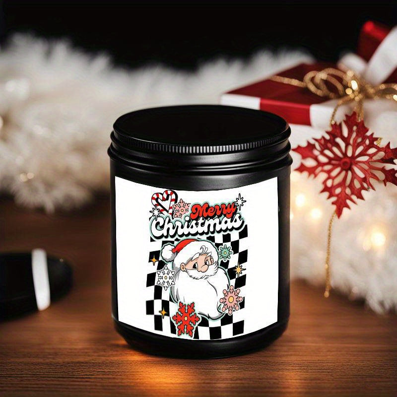 1PC Lavender Scented Candle 5. 3oz Soybean Wax Merry Christmas Gifts Idea for Women Men Mom Dad Grandma Sister Co worker Friends on Winter Xmas Home Decorations Santa Claus Christmas Trees Snowman Stockings Snowflake Reindeer Lootquake LLC
