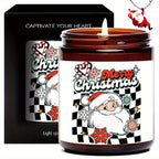 1PC Lavender Scented Candle 5. 3oz Soybean Wax Merry Christmas Gifts Idea for Women Men Mom Dad Grandma Sister Co worker Friends on Winter Xmas Home Decorations Santa Claus Christmas Trees Snowman Stockings Snowflake Reindeer Lootquake LLC