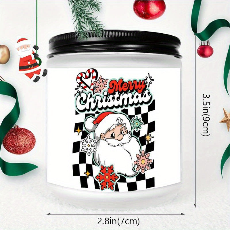 1PC Lavender Scented Candle 5. 3oz Soybean Wax Merry Christmas Gifts Idea for Women Men Mom Dad Grandma Sister Co worker Friends on Winter Xmas Home Decorations Santa Claus Christmas Trees Snowman Stockings Snowflake Reindeer Lootquake LLC