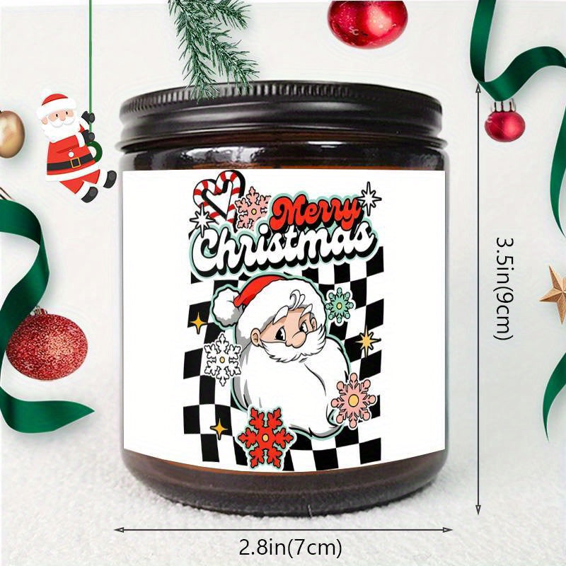 1PC Lavender Scented Candle 5. 3oz Soybean Wax Merry Christmas Gifts Idea for Women Men Mom Dad Grandma Sister Co worker Friends on Winter Xmas Home Decorations Santa Claus Christmas Trees Snowman Stockings Snowflake Reindeer Lootquake LLC