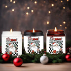 1PC Lavender Scented Candle 5. 3oz Soybean Wax Merry Christmas Gifts Idea for Women Men Mom Dad Grandma Sister Co worker Friends on Winter Xmas Home Decorations Santa Claus Christmas Trees Snowman Stockings Snowflake Reindeer Lootquake LLC