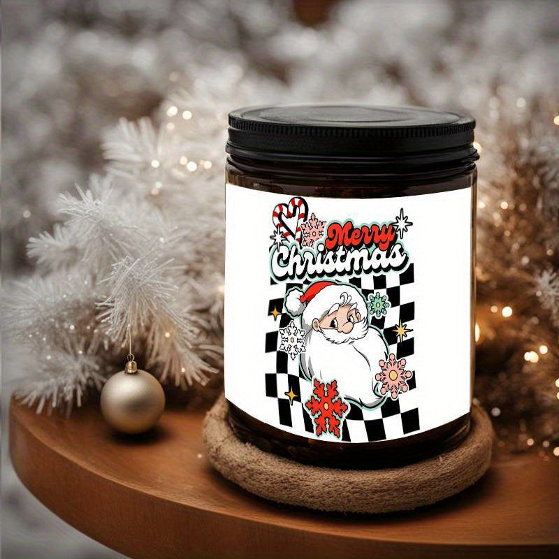 1PC Lavender Scented Candle 5. 3oz Soybean Wax Merry Christmas Gifts Idea for Women Men Mom Dad Grandma Sister Co worker Friends on Winter Xmas Home Decorations Santa Claus Christmas Trees Snowman Stockings Snowflake Reindeer Lootquake LLC