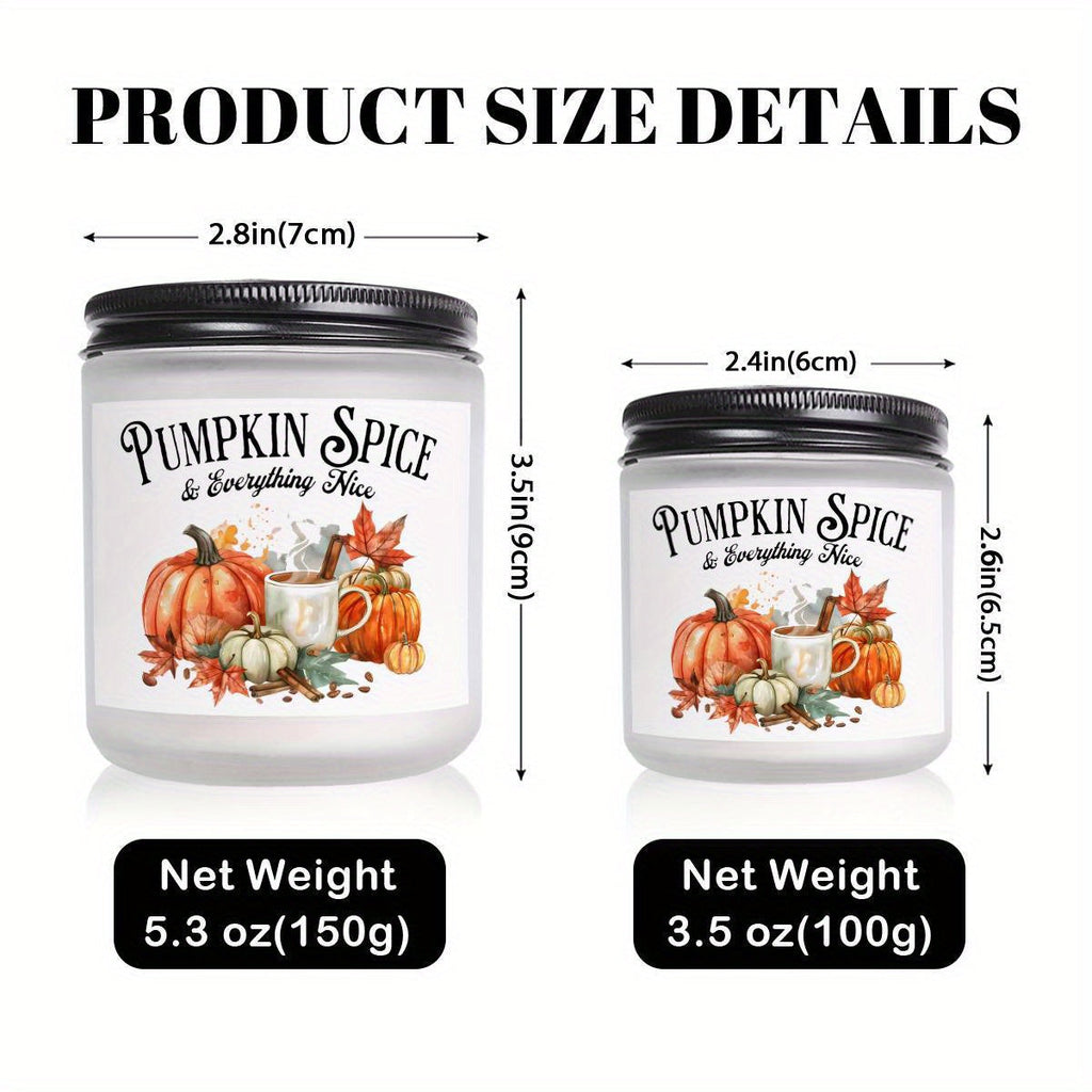 Pumpkin Spice Scented Candle - Glass Jar Aromatherapy Candle with Essential Oils, Smoke-Free, Ideal for Fall Harvest & Thanksgiving Centerpiece Decoration, Hostess Gift for Autumn Season Lootquake LLC