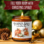 Pumpkin Spice Scented Candle - Glass Jar Aromatherapy Candle with Essential Oils, Smoke-Free, Ideal for Fall Harvest & Thanksgiving Centerpiece Decoration, Hostess Gift for Autumn Season Lootquake LLC