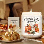 Pumpkin Spice Scented Candle - Glass Jar Aromatherapy Candle with Essential Oils, Smoke-Free, Ideal for Fall Harvest & Thanksgiving Centerpiece Decoration, Hostess Gift for Autumn Season Lootquake LLC