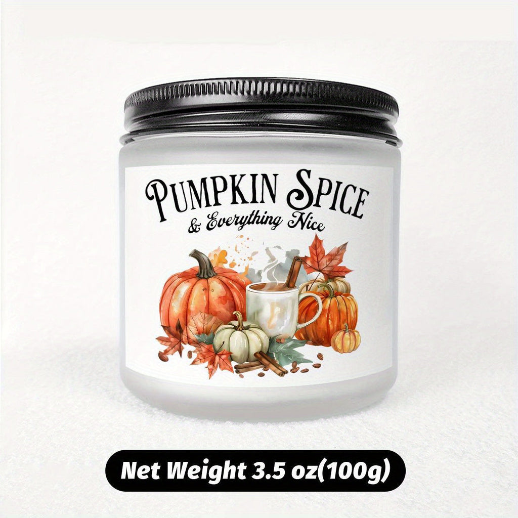 Pumpkin Spice Scented Candle - Glass Jar Aromatherapy Candle with Essential Oils, Smoke-Free, Ideal for Fall Harvest & Thanksgiving Centerpiece Decoration, Hostess Gift for Autumn Season Lootquake LLC