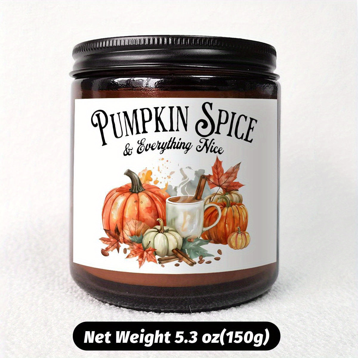 Pumpkin Spice Scented Candle - Glass Jar Aromatherapy Candle with Essential Oils, Smoke-Free, Ideal for Fall Harvest & Thanksgiving Centerpiece Decoration, Hostess Gift for Autumn Season Lootquake LLC