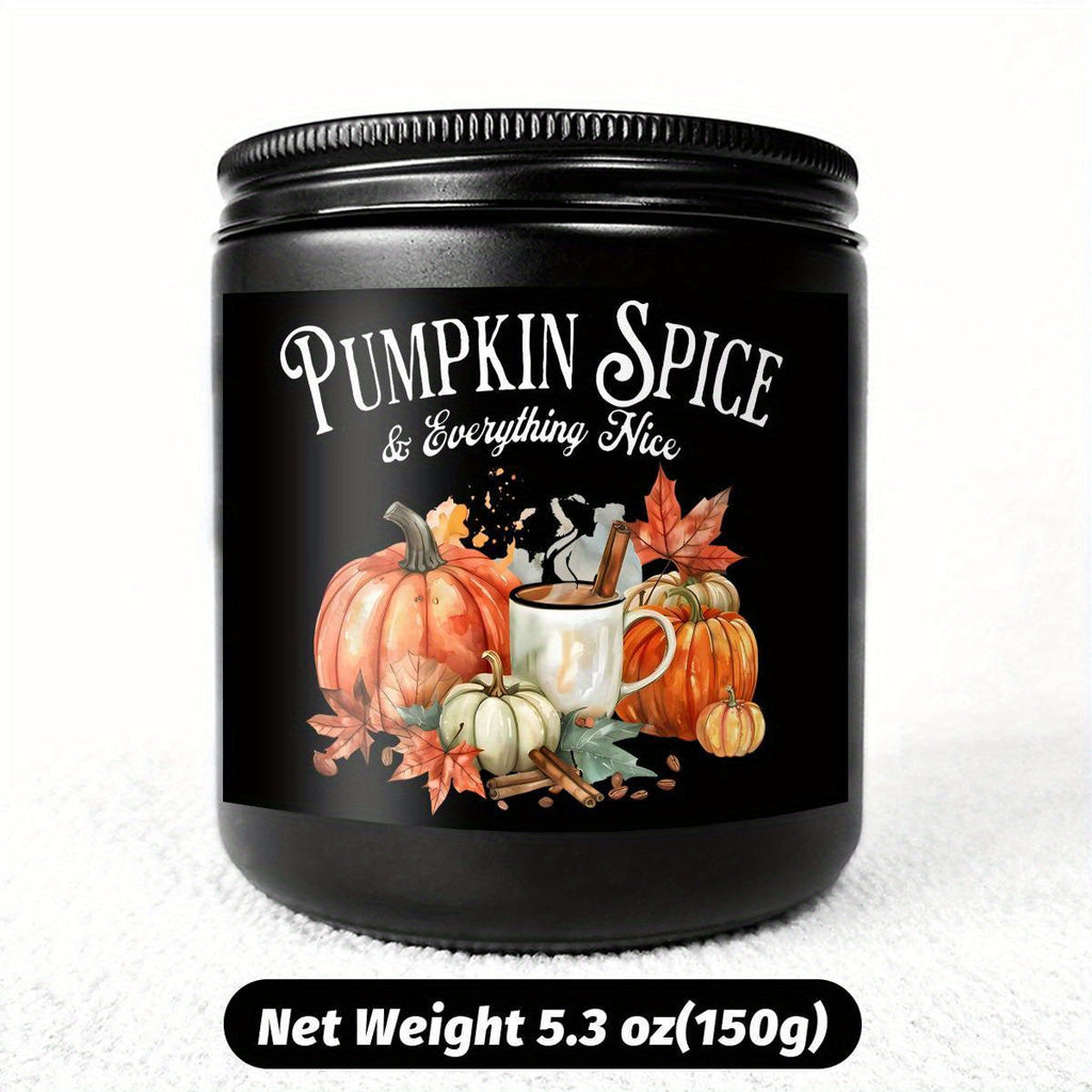 Pumpkin Spice Scented Candle - Glass Jar Aromatherapy Candle with Essential Oils, Smoke-Free, Ideal for Fall Harvest & Thanksgiving Centerpiece Decoration, Hostess Gift for Autumn Season Lootquake LLC