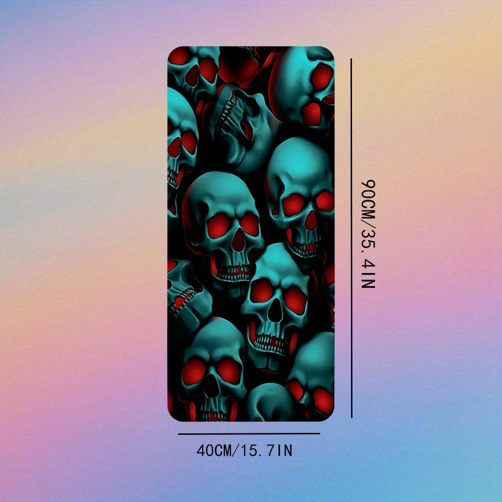 Large Extended Gaming Mouse Pad with Skull Design, Non-Slip Rubber Base, Stitched Edges, Waterproof, Thick Oversized Desk Mat for Esports, Study, Office - Washable Material, Durable 1PC Lootquake LLC
