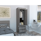 Lisboa Elegant Storage Armoire In Light Gray Lootquake LLC