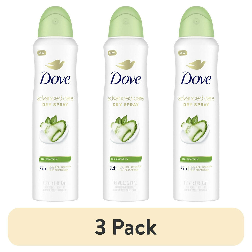 Dove Advanced Care Cool Essentials Dry 48HR Deodorant Spray 3 Pack