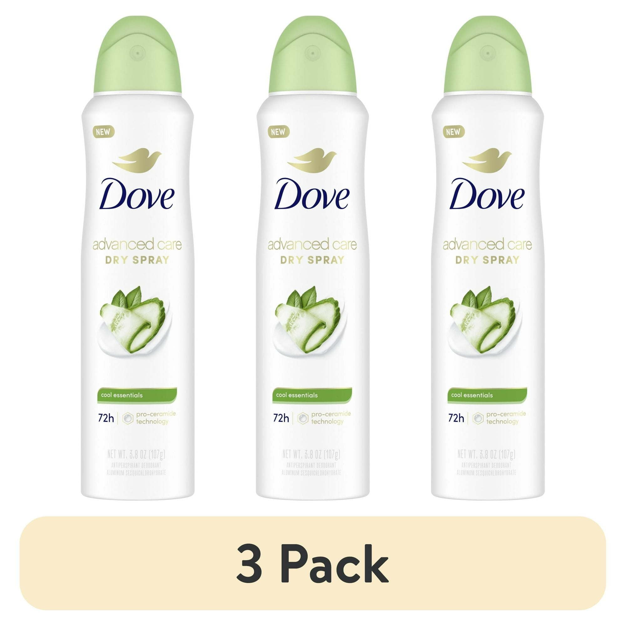 Dove Advanced Care Cool Essentials Dry 48HR Deodorant Spray 3 Pack