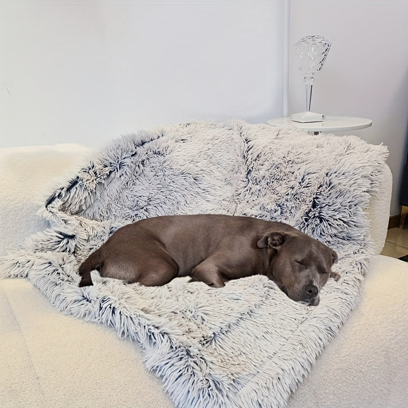 1pc Oversized Waterproof Dog Blanket for Pets Up to 85 LBS, Multi-Colored Washable Blanket with Fluffy Plush and Velvet Sides, Perfect for Sleeping, Bedding, Sofas, and Travel – Suitable for Small, Medium, and Large Dogs Lootquake LLC