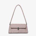 Small shoulder purse, pink baguette armpit bag, versatile diamond tote bag, simple shoulder bag