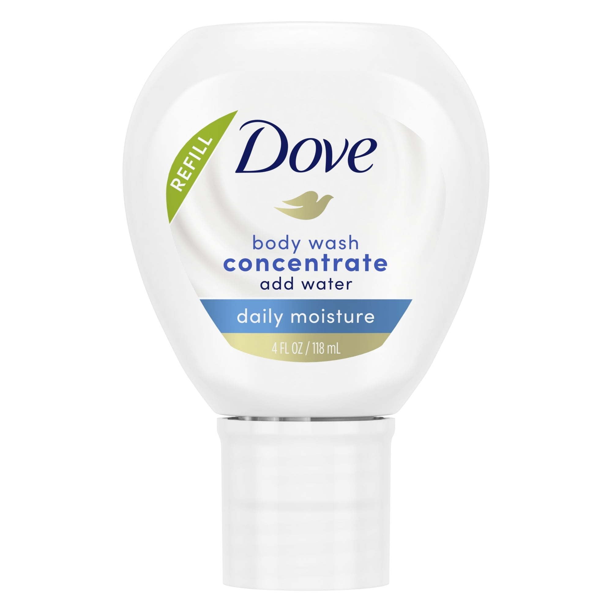 Dove Body Wash Concentrate Refill Daily Moisture Refill for use with Dove reusable bottle for Instantly Soft Skin and Lasting Nourishment 4 fl oz EasyOptionXY LLC