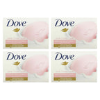 Dove, Beauty Bar Soap with Deep Moisture, Pink, 4 Bars, 3.75 oz
