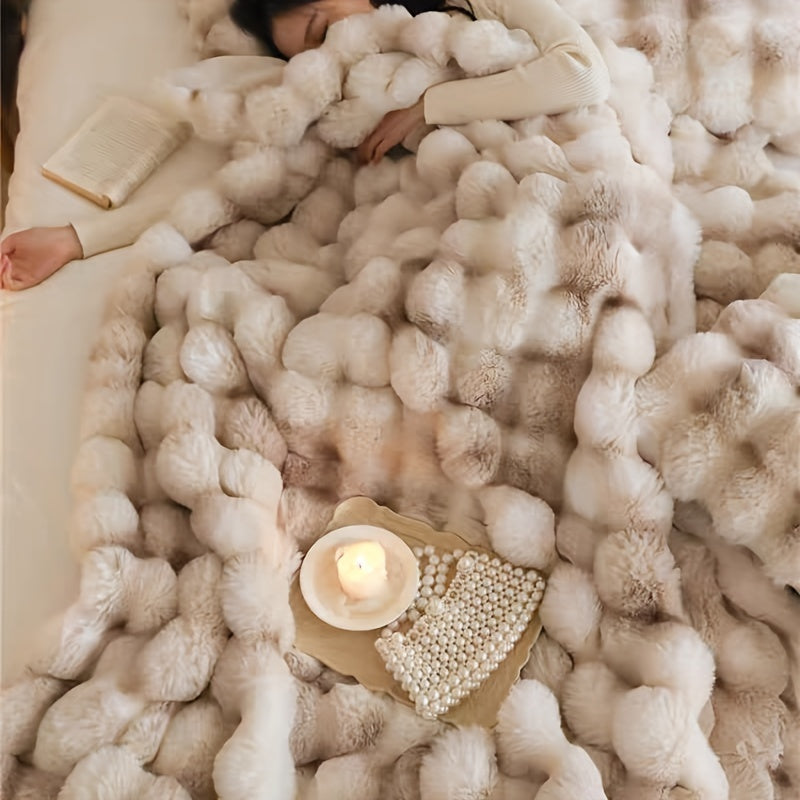1pc Soft and Cozy Plush Blanket for Travel, Sofa, Bed, and Home Decor - Perfect Gift for Family and Friends