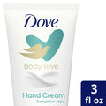Dove Body Love Fragrance-Free Hand Cream for Rough or Dry Skin Sensitive Care Soothes and Comforts Skin 3 oz