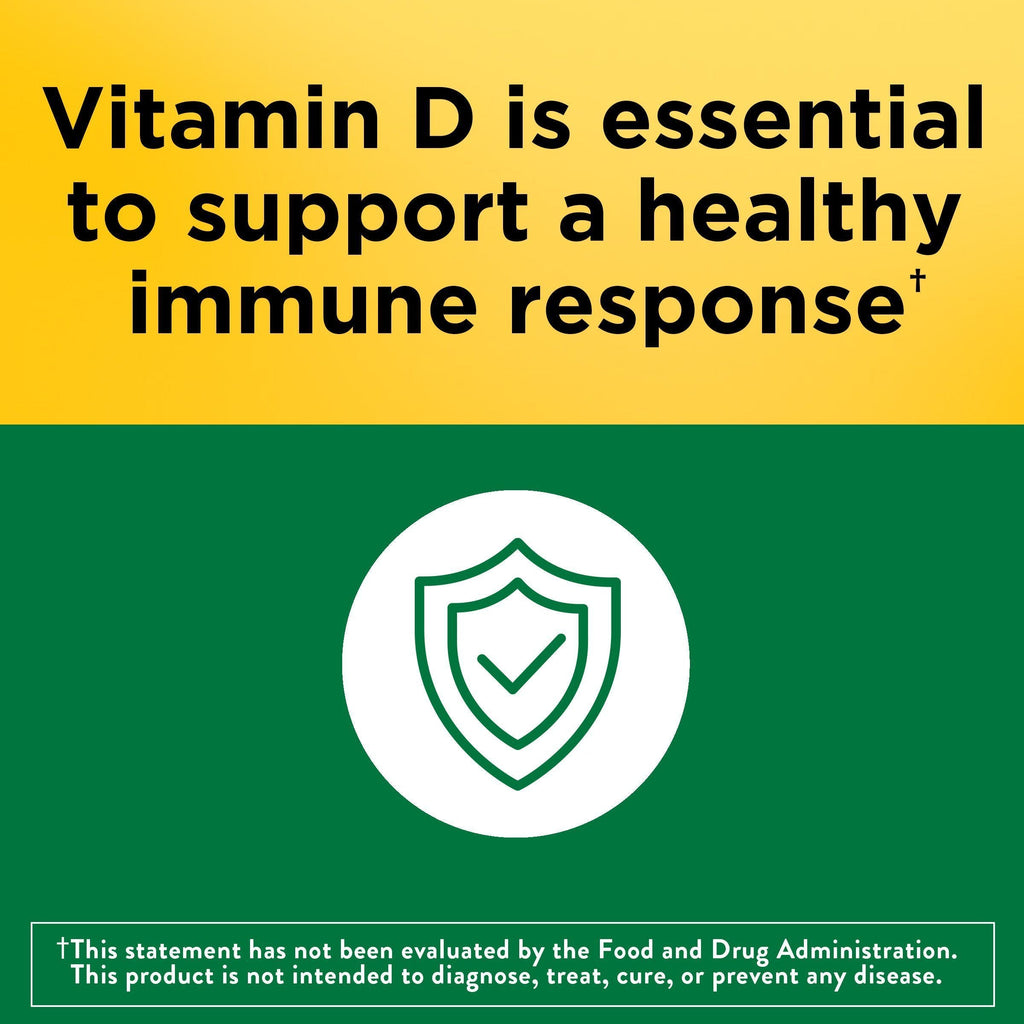 Nature Made Vitamin D3 1000 IU (25 mcg) Softgels; Bone and Immune Support; 500 Count