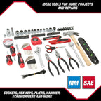 Hyper Tough 118-Piece Tool Set for Home Repairs, 7003
