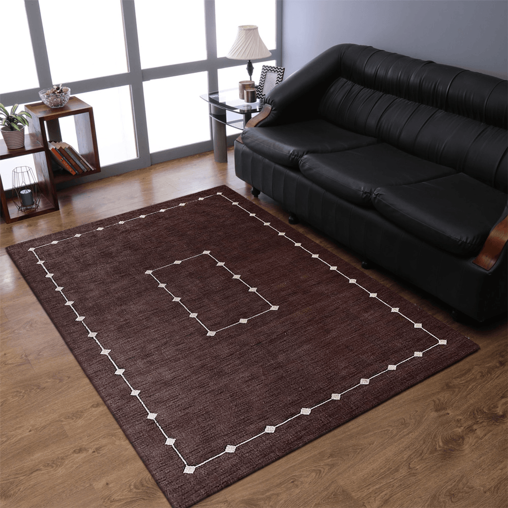 Rugsotic Carpets Hand Knotted Loom Wool Area Rug Geometric Lootquake LLC