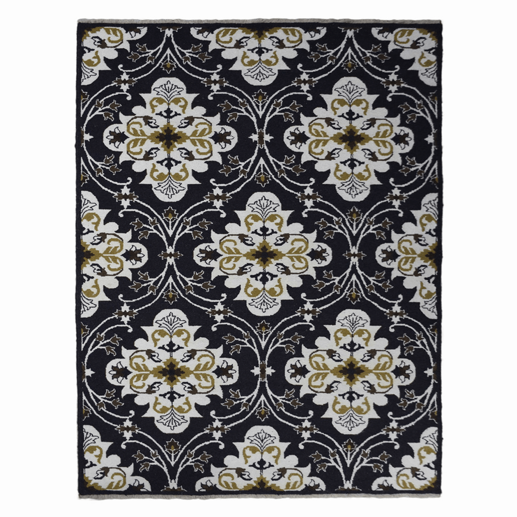 Rugsotic Carpets Hand Knotted Sumak Wool Area Rug Floral Lootquake LLC
