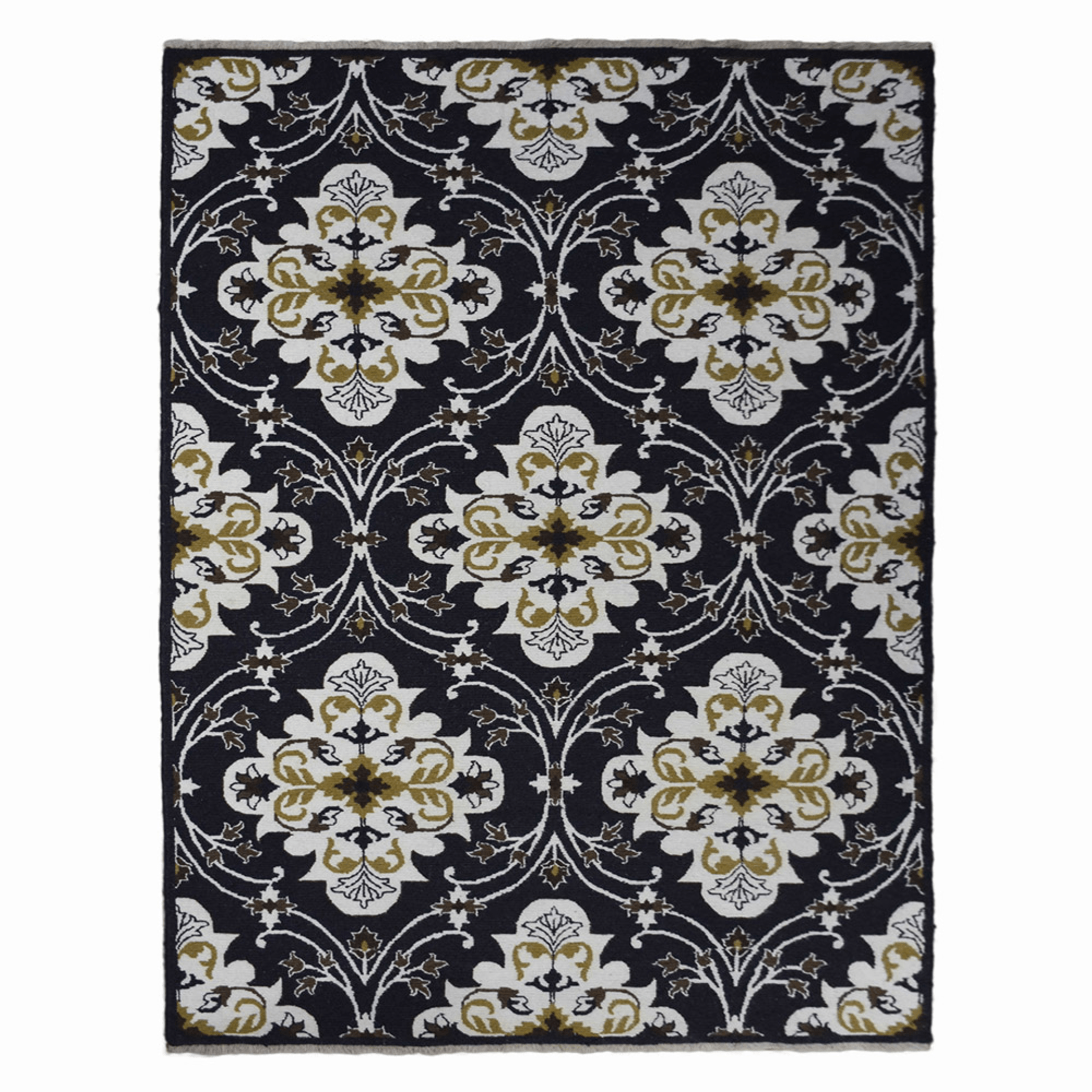Rugsotic Carpets Hand Knotted Sumak Wool Area Rug Floral Lootquake LLC