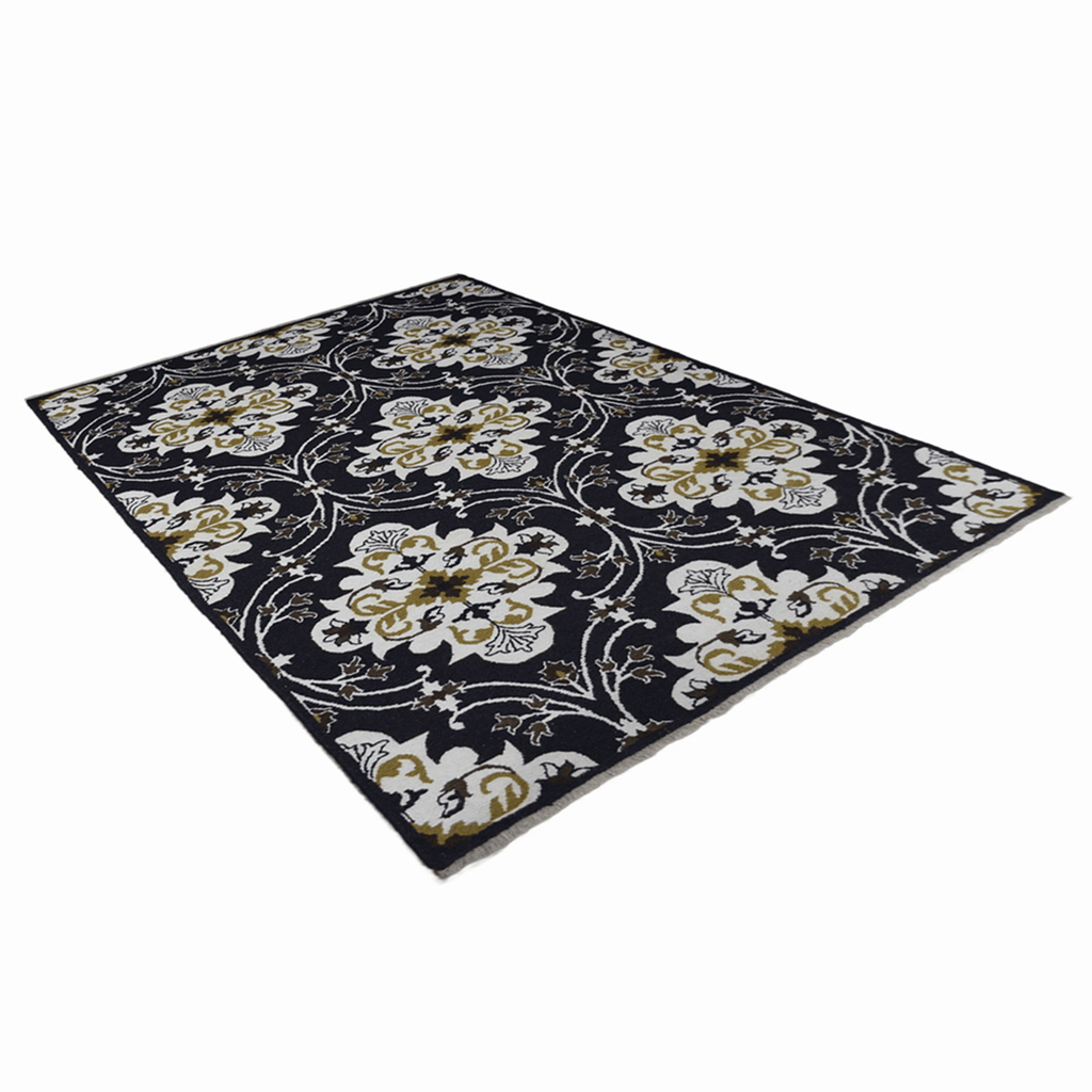Rugsotic Carpets Hand Knotted Sumak Wool Area Rug Floral Lootquake LLC