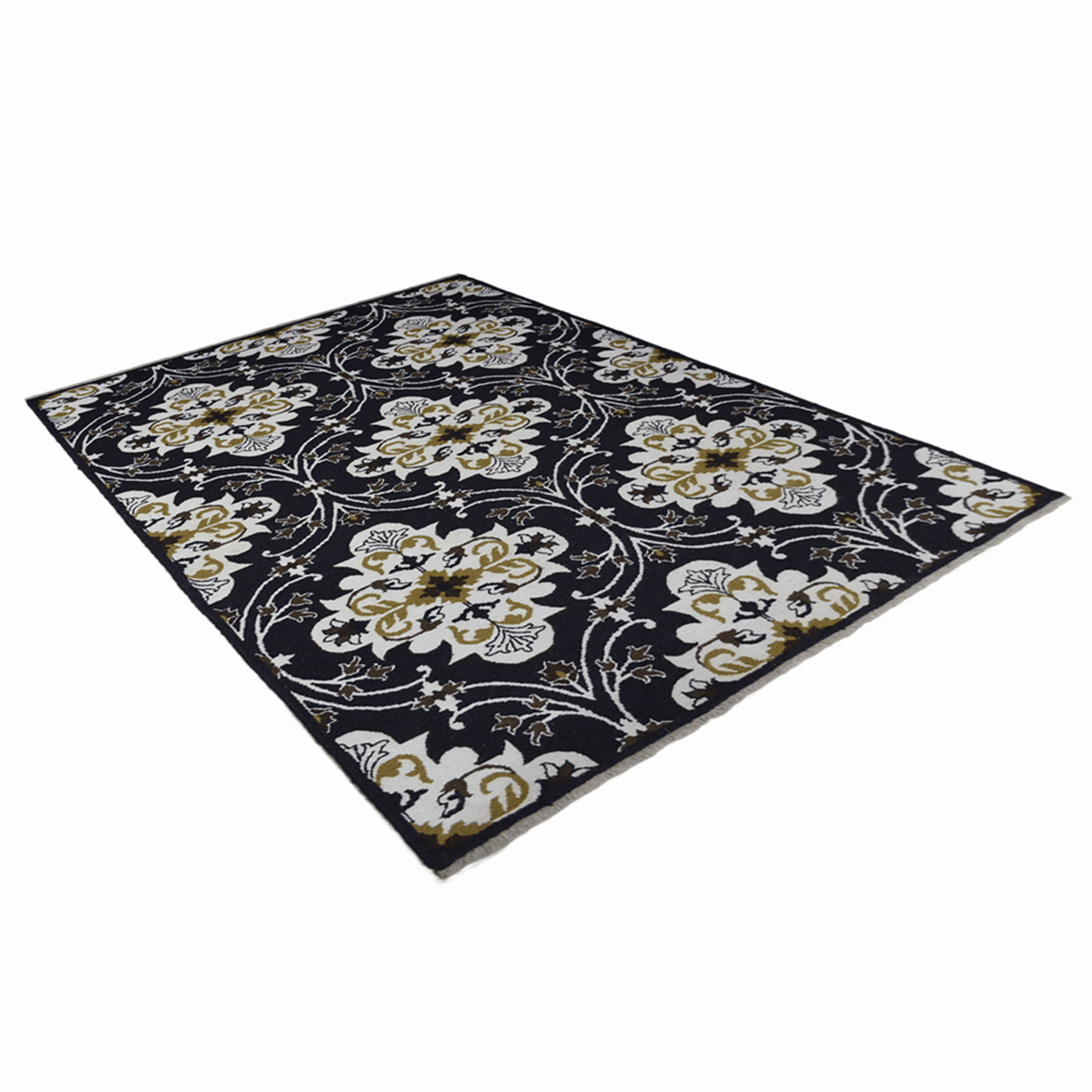 Rugsotic Carpets Hand Knotted Sumak Wool Area Rug Floral Lootquake LLC
