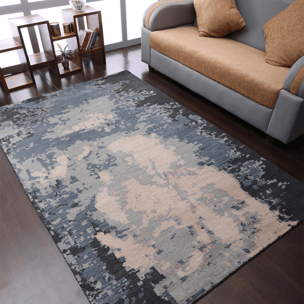 Rugsotic Carpets Hand Knotted Wool Area Rug Abstract Lootquake LLC