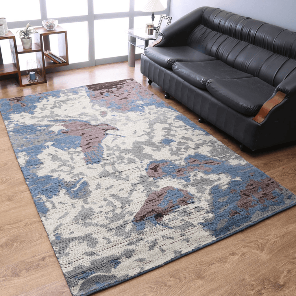 Rugsotic Carpets Hand Knotted Wool Area Rug Abstract Lootquake LLC