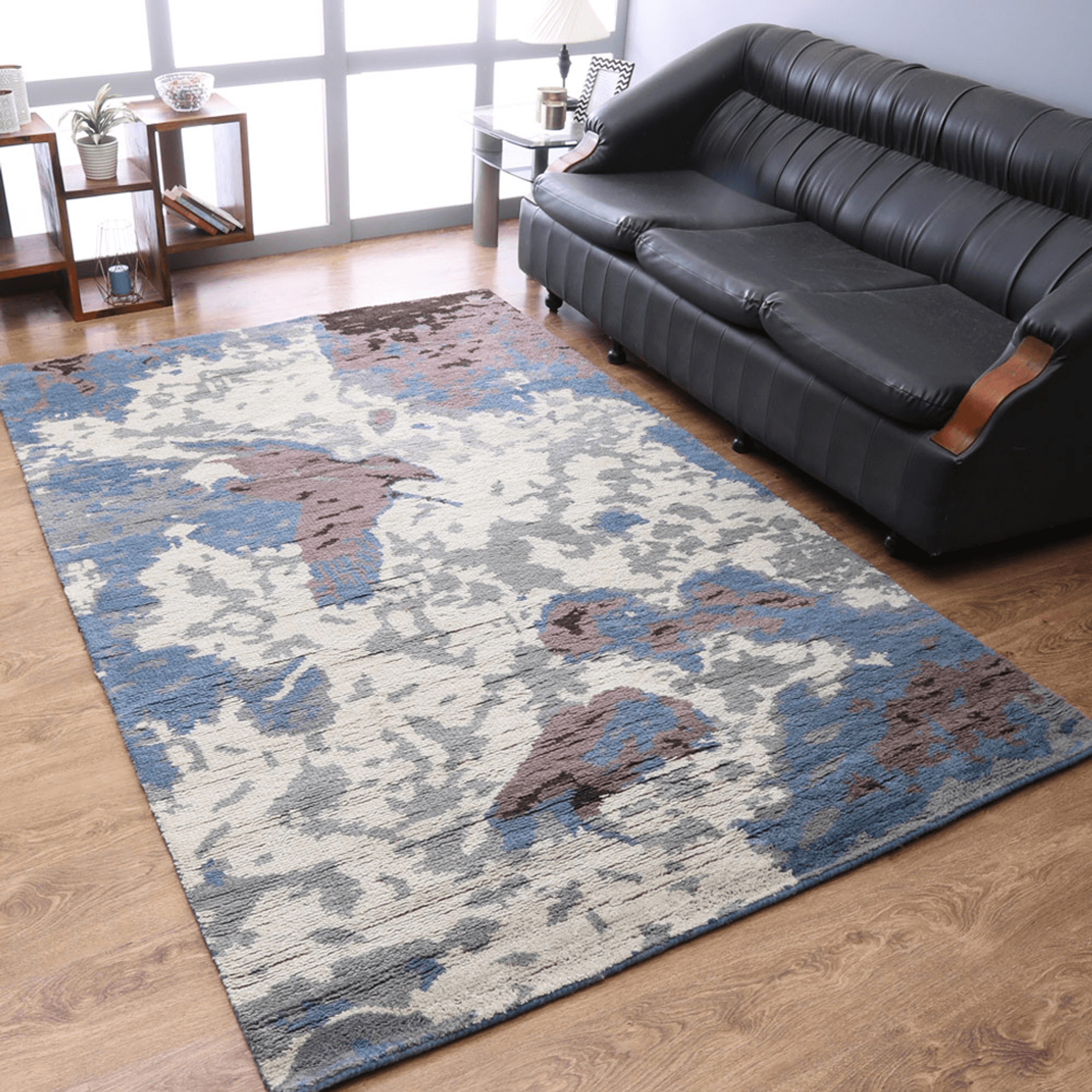 Rugsotic Carpets Hand Knotted Wool Area Rug Abstract Lootquake LLC