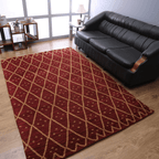 Rugsotic Hand Knotted Geometric Wool Area Rug In Gold Charcoal Lootquake LLC