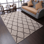 Rugsotic Hand Knotted Geometric Wool Area Rug In Gold Charcoal Lootquake LLC